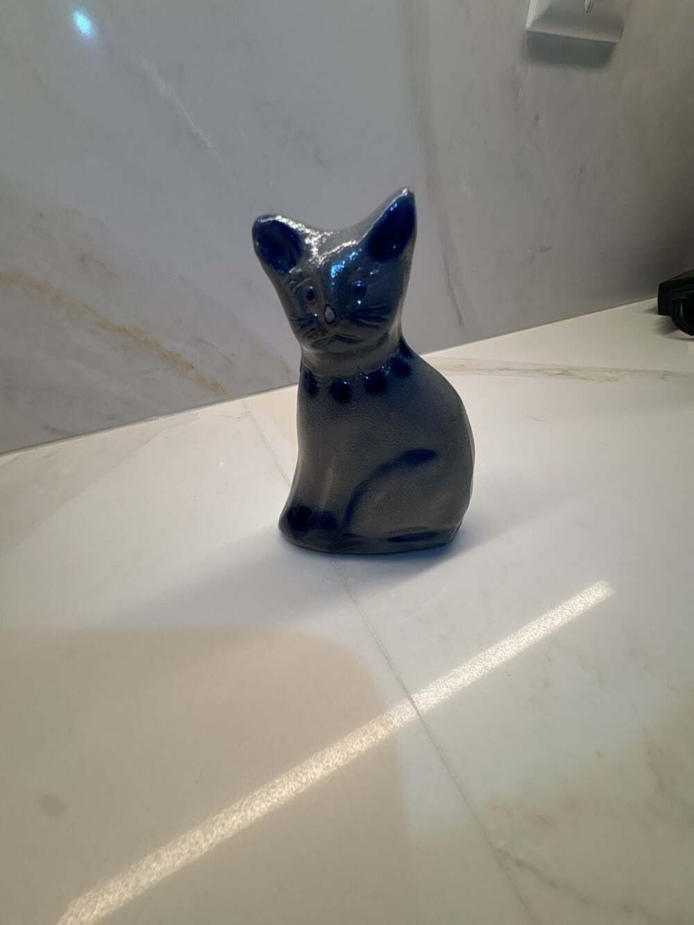 Vintage Beaumont Brothers Pottery Salt Glazed Stoneware Cat Figurine